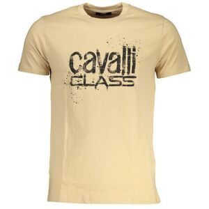 Cavalli Class Unisex Adult Paint Splatter Logo T-Shirt / Beige